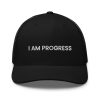 I Am Progress Black Hat with White Lettering