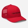 I Am Progress RED Hat with Black Lettering