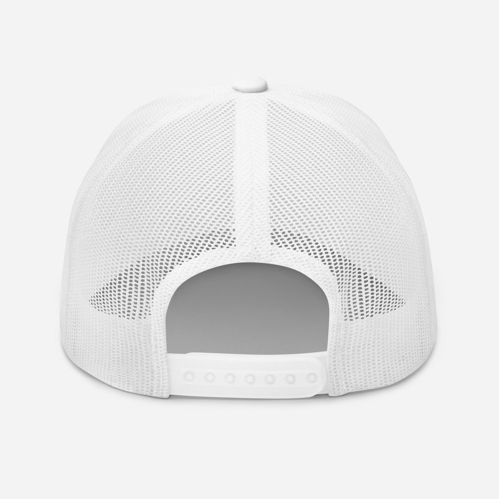 I Am Progress White Hat with Black Lettering
