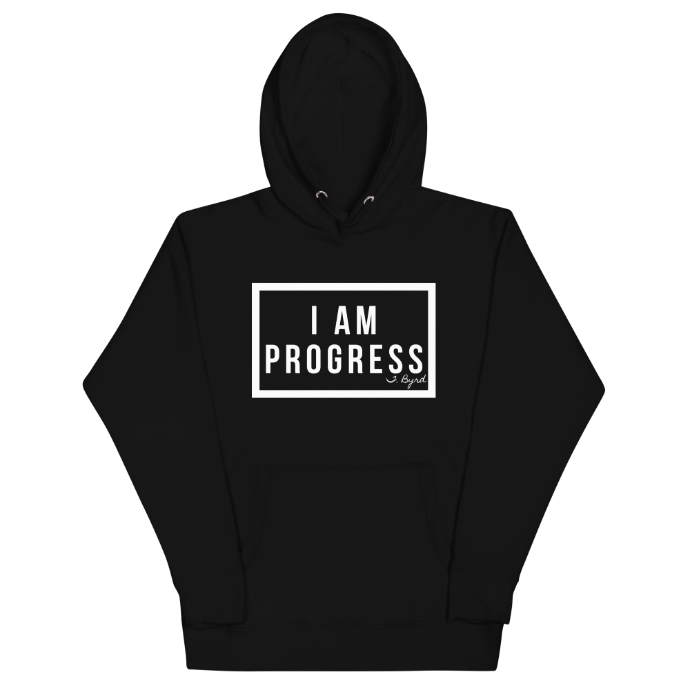 unisex-premium-hoodie-black-front-66e8dd43ca0d2 I Am Progress Hoodie (Black)