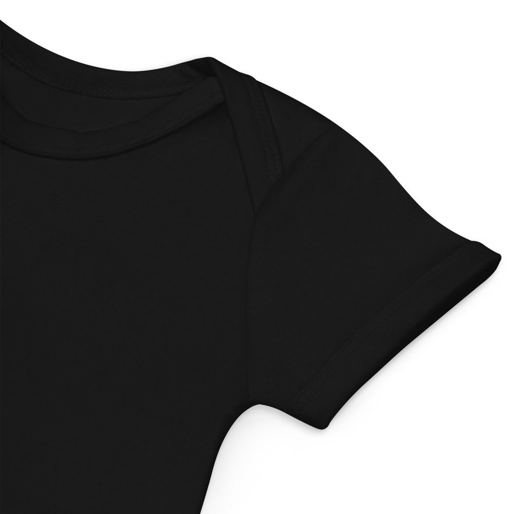 I Am Progress Organic Cotton Baby Bodysuit (Black)