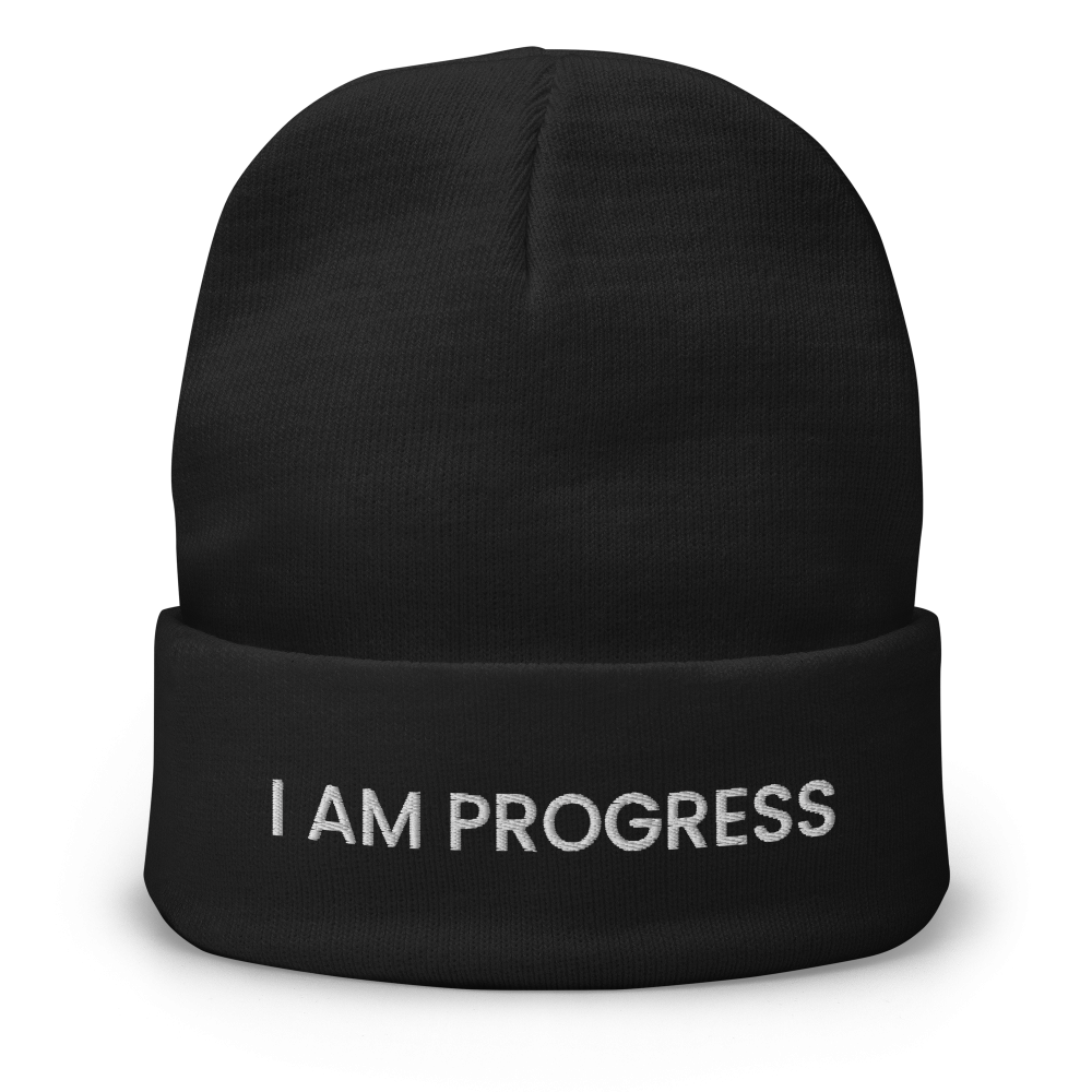 I Am Progress Beanie - Black