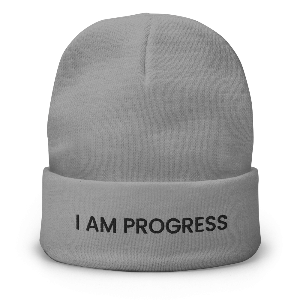 I Am Progress Beanie - Gray