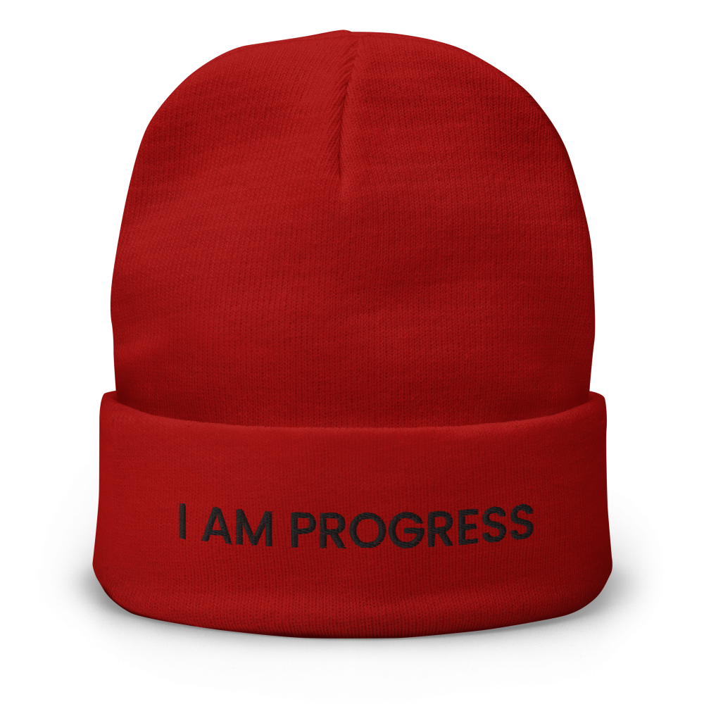 I Am Progress Beanie - Red