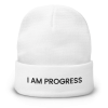 I Am Progress Beanie - White