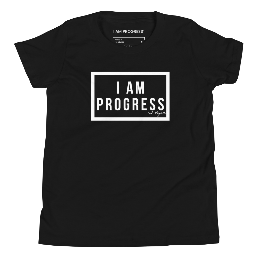 I Am Progress Kids T-shirt (Black) - Youth