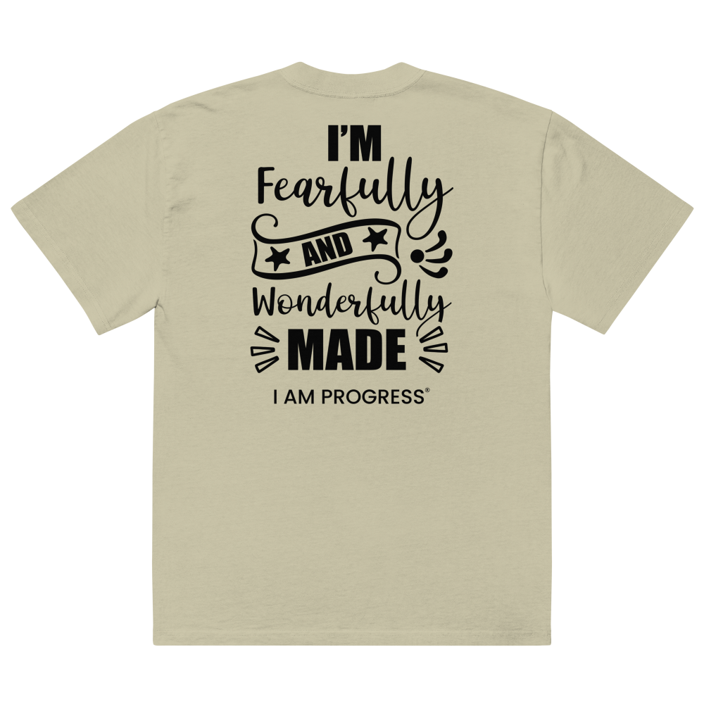 oversized-faded-t-shirt-faded-eucalyptus-back-669a909f1e99a.png I Am Progress® Oversized | Fearfully Made | T-Shirt