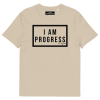 Organic Cotton I Am Progress T-Shirt (Sand/Black)