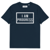 Organic Cotton I Am Progress T-Shirt (Navy/White)