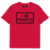 Organic Cotton I Am Progress T-Shirt (Red/Black)